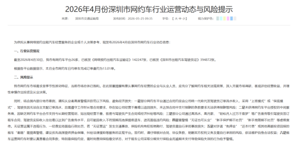 股票配资公司倍杠杆 深圳：网约车市场已饱和